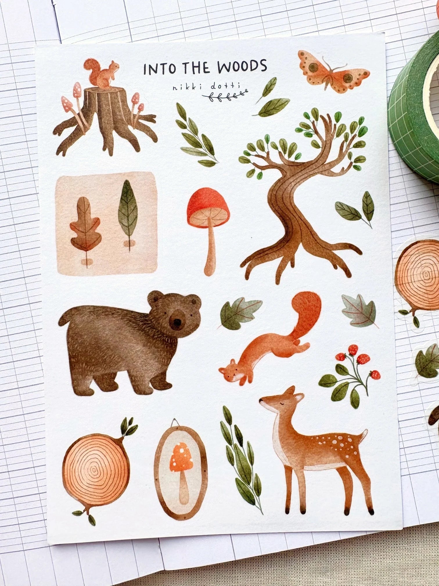 Sticker sheet - Into the woods