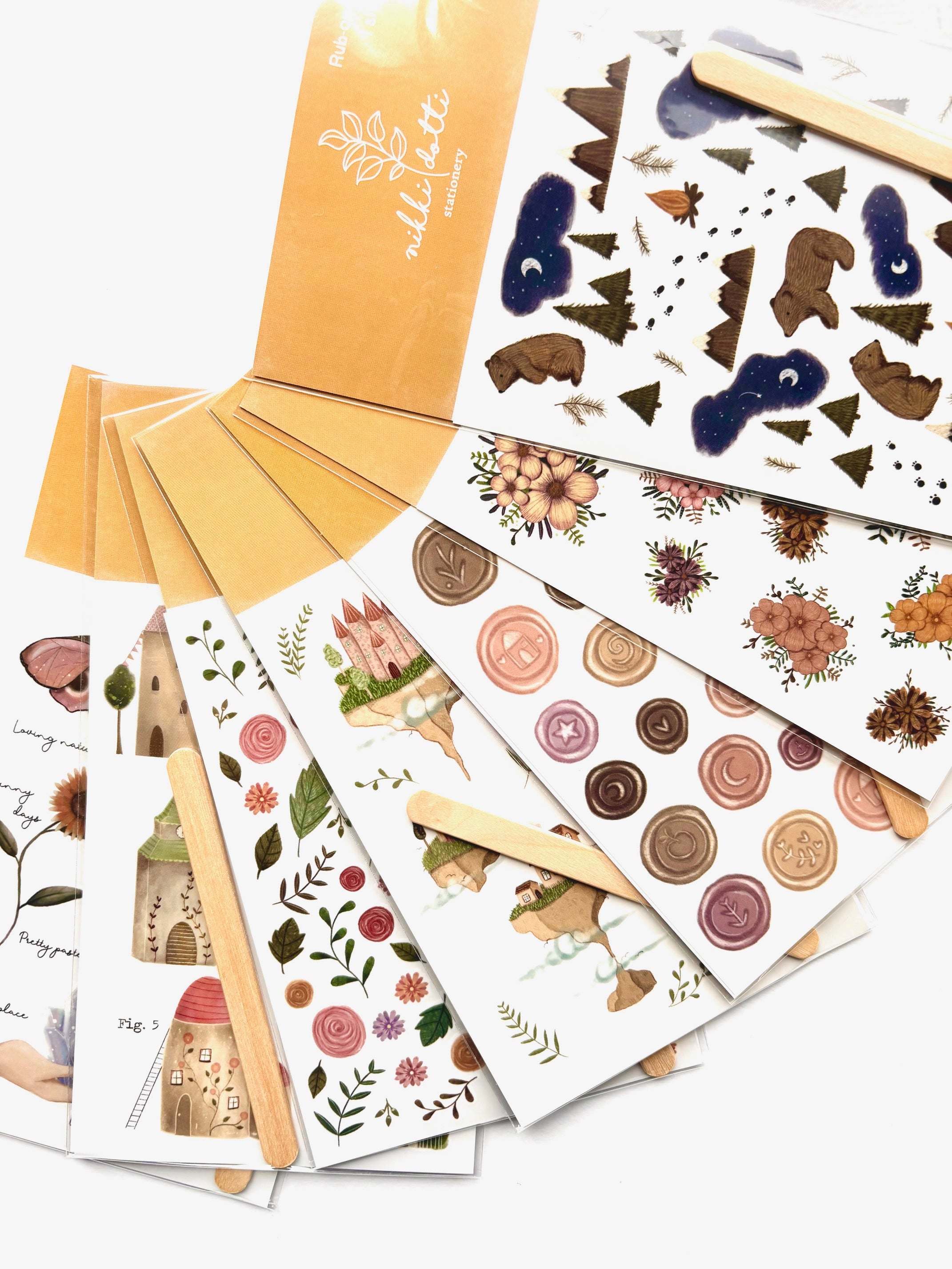Rub on stickers - Set van 7