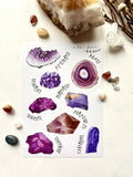 Stickervel - Purple gems
