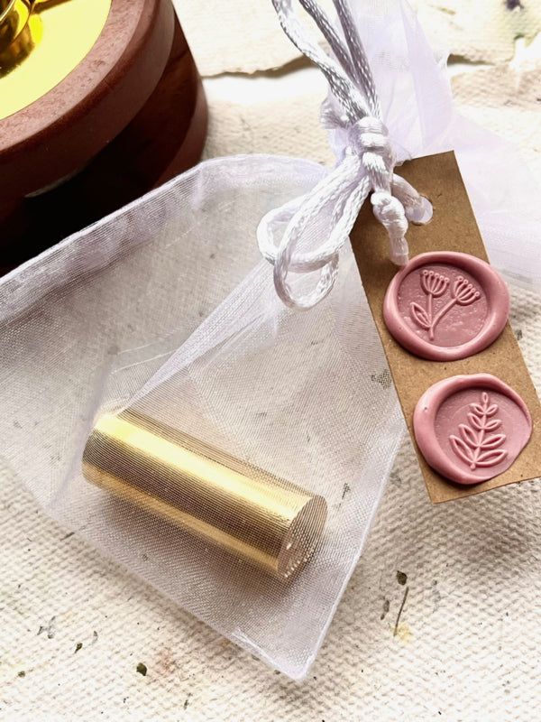 Zegellak stempel - 2 sides - Plants