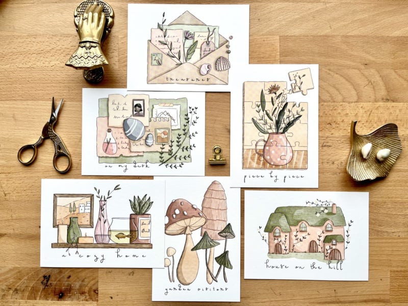 Art prints set - At home
