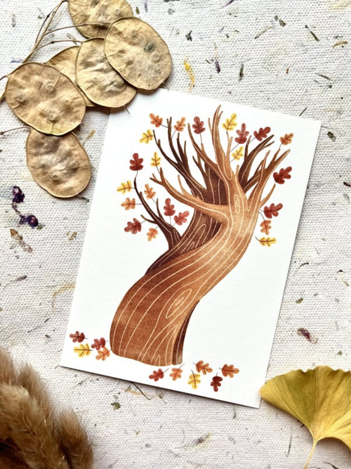 Ansichtkaart - Autumn tree
