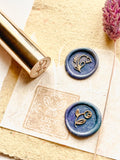 Sealing wax stamp - 2 sides - Flowers