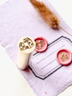 Zegellak stempel - 2 sides - At home