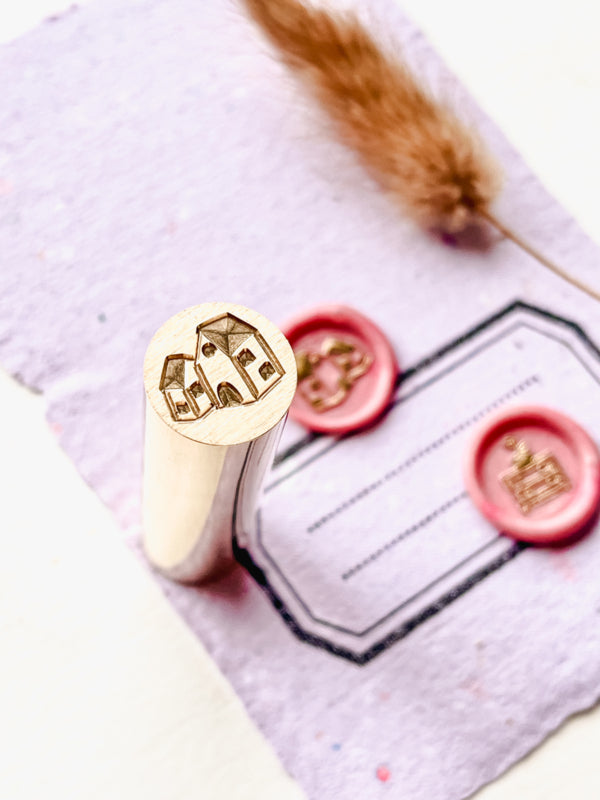 Zegellak stempel - 2 sides - At home