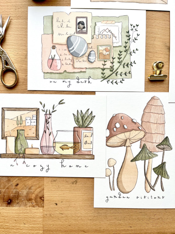 Art prints set - At home