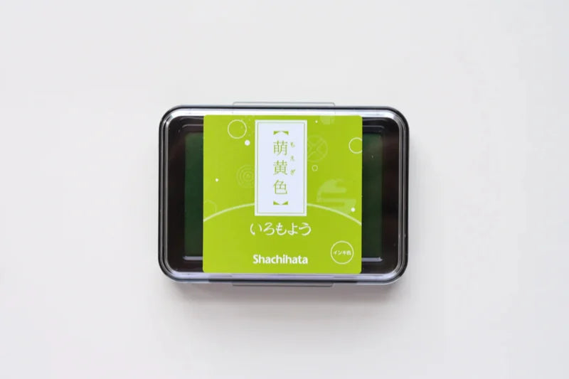 Ink pad Shachihata Iromoyo - Moegi Iro - Yellow green