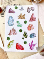 Sticker sheet - Gems Gold foil