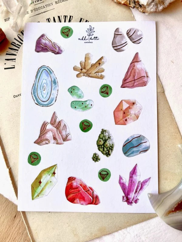 Stickervel - Gems Gold foil