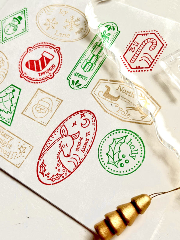 Clear stamps - Passport stamps Christmas