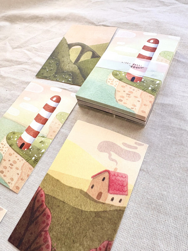 Notitiekaartjes - Landscapes