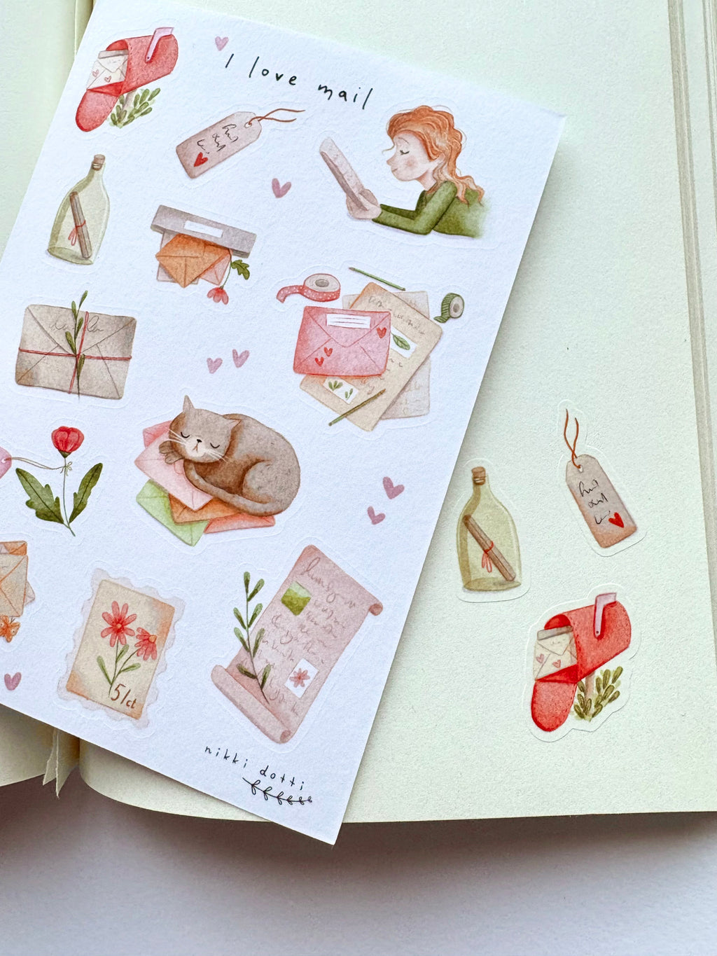 Sticker sheet - I love mail