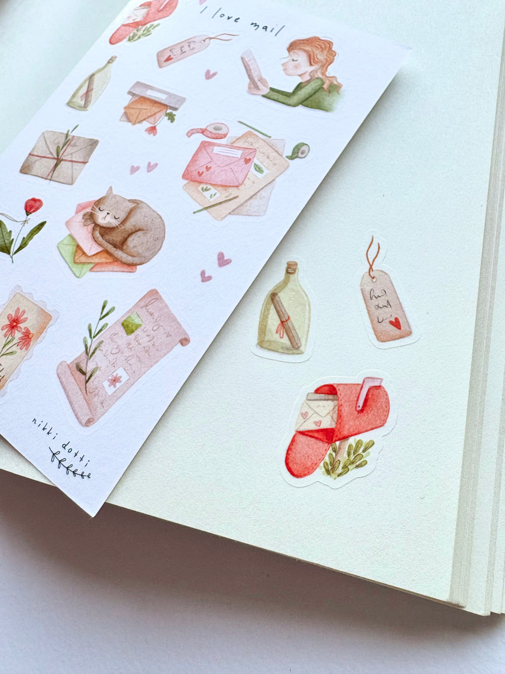 Sticker sheet - I love mail