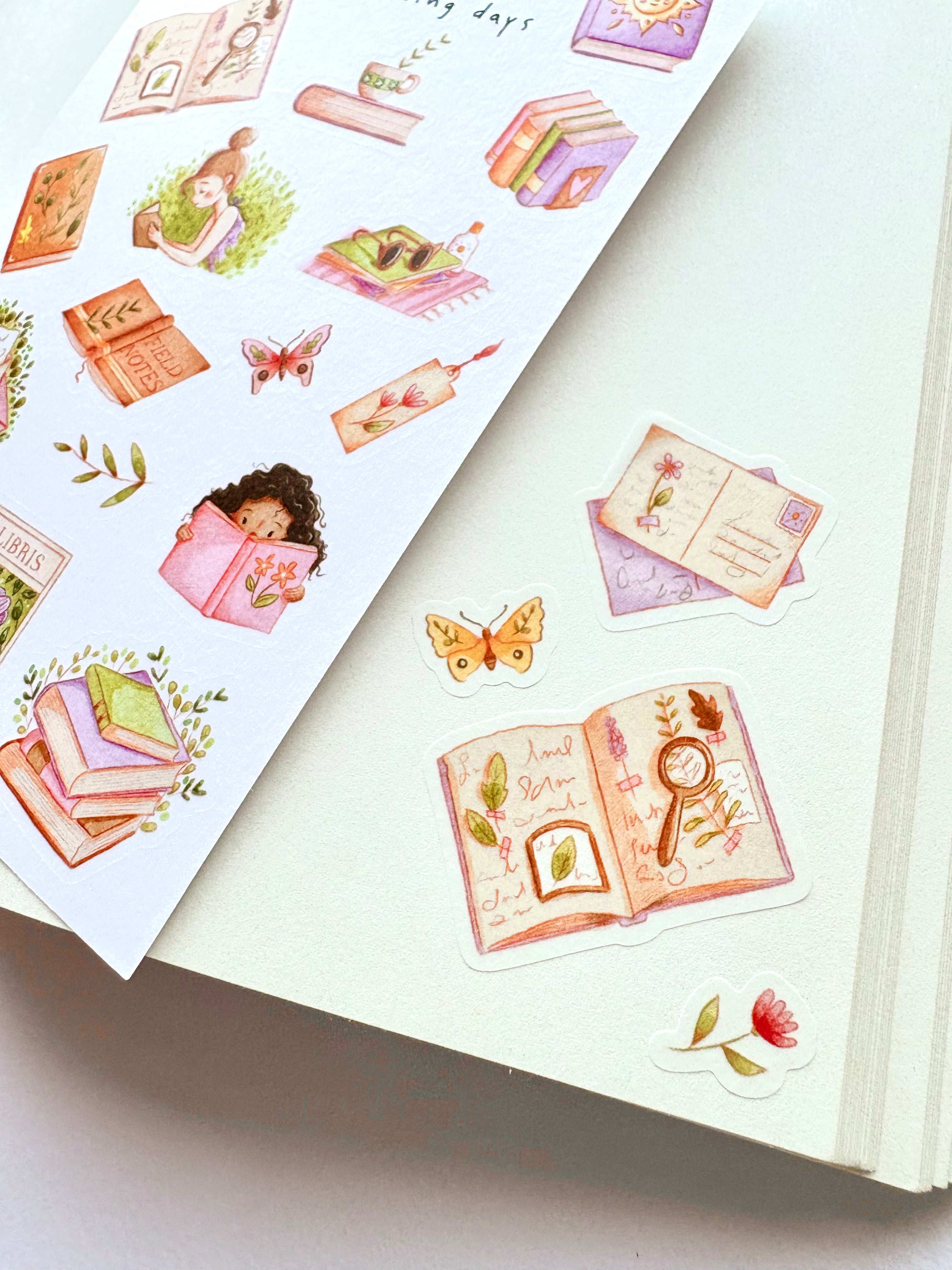 Stickervel - Sunny reading days