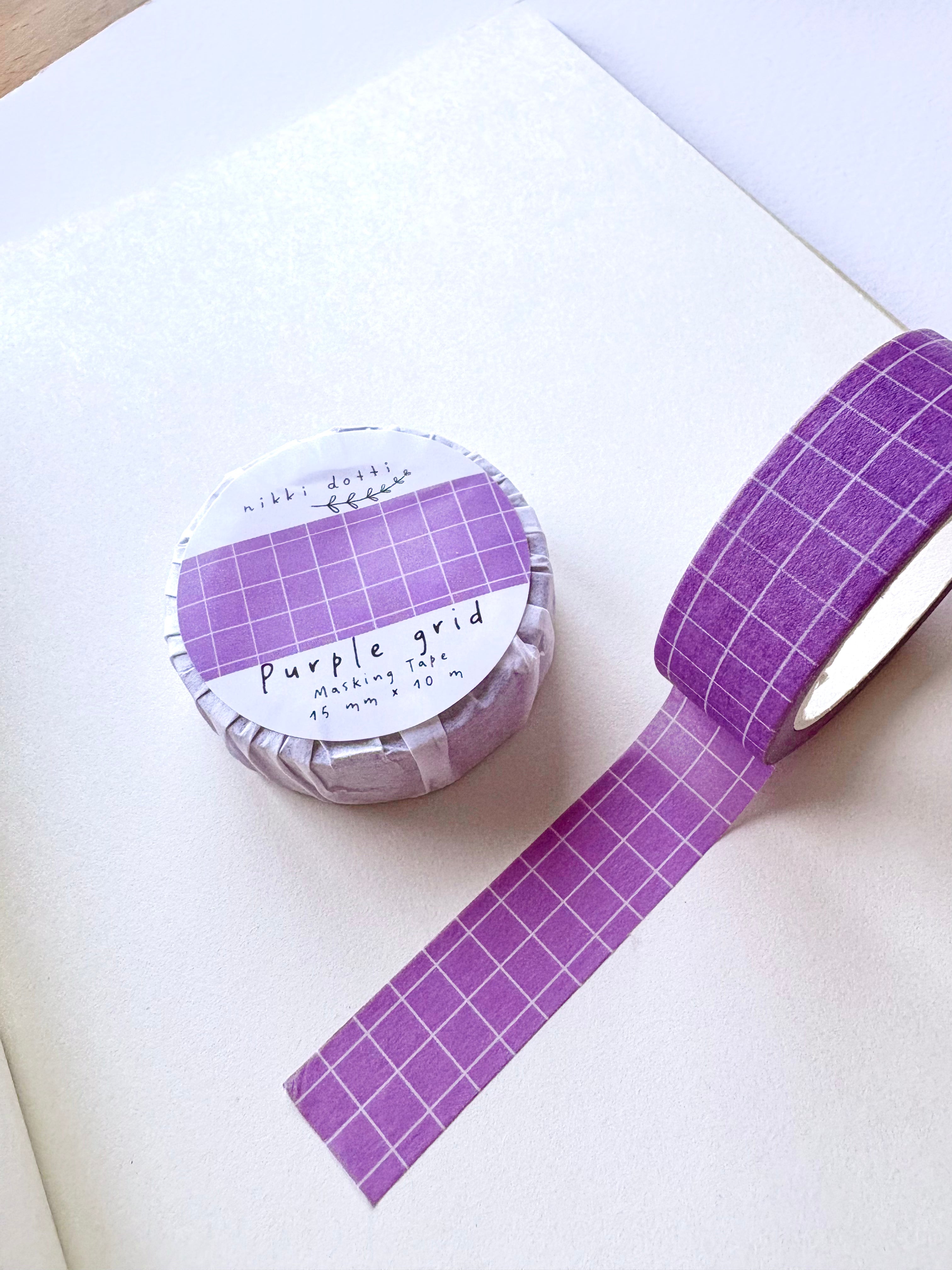 Washi tape - Purple grid