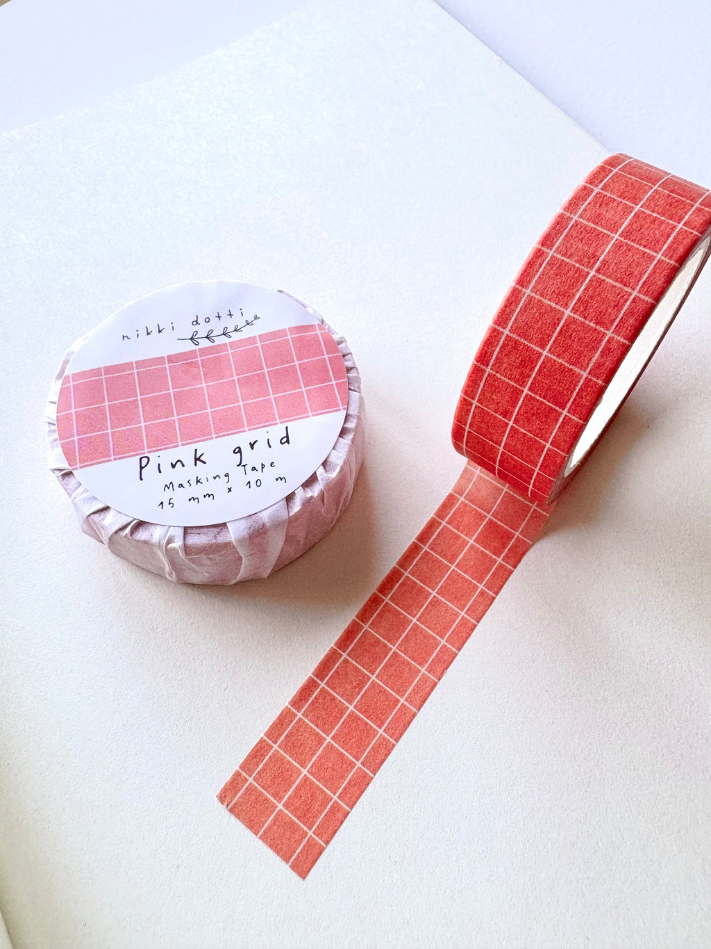 Washi tape - Pink grid