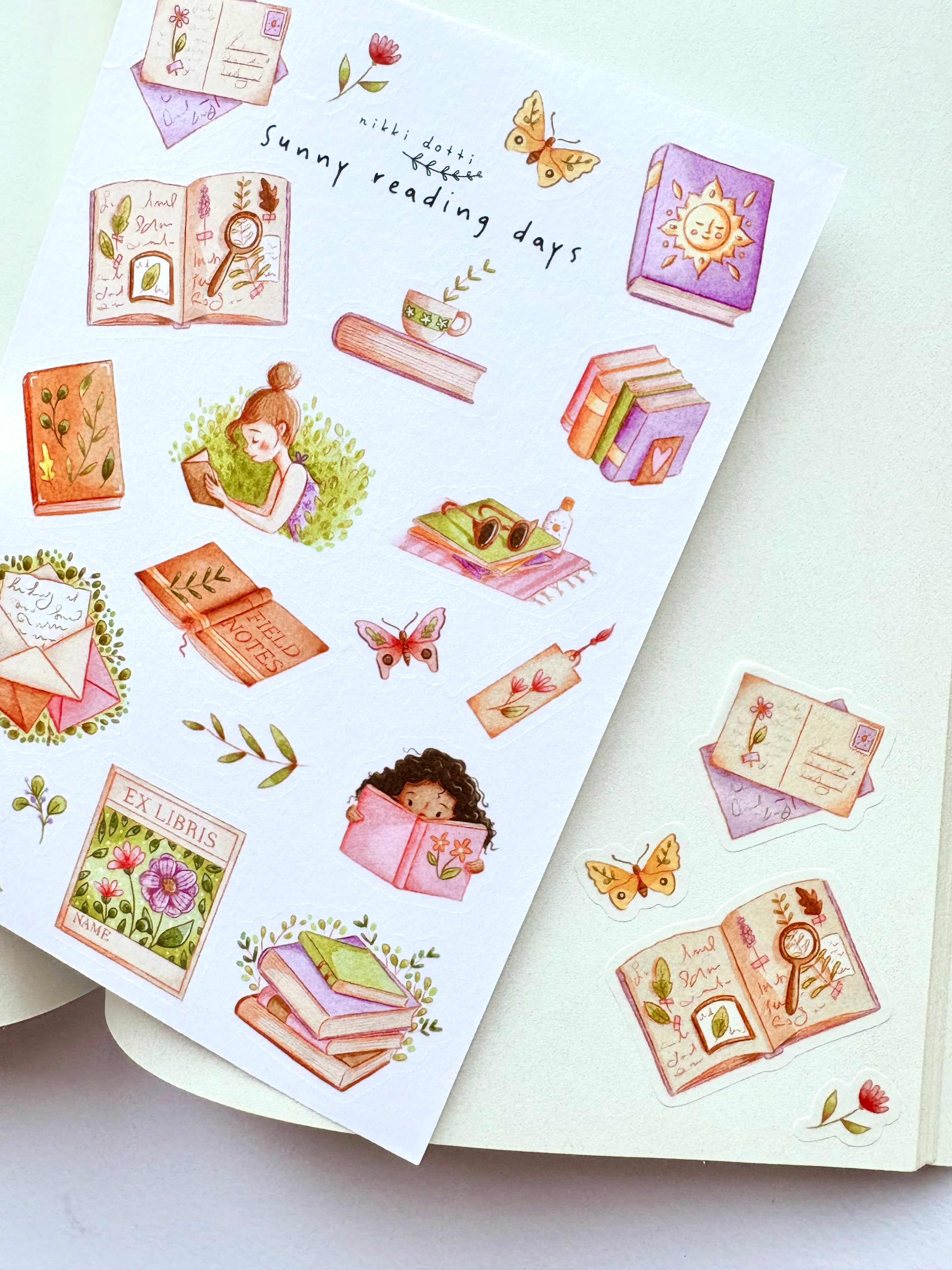 Stickervel - Sunny reading days