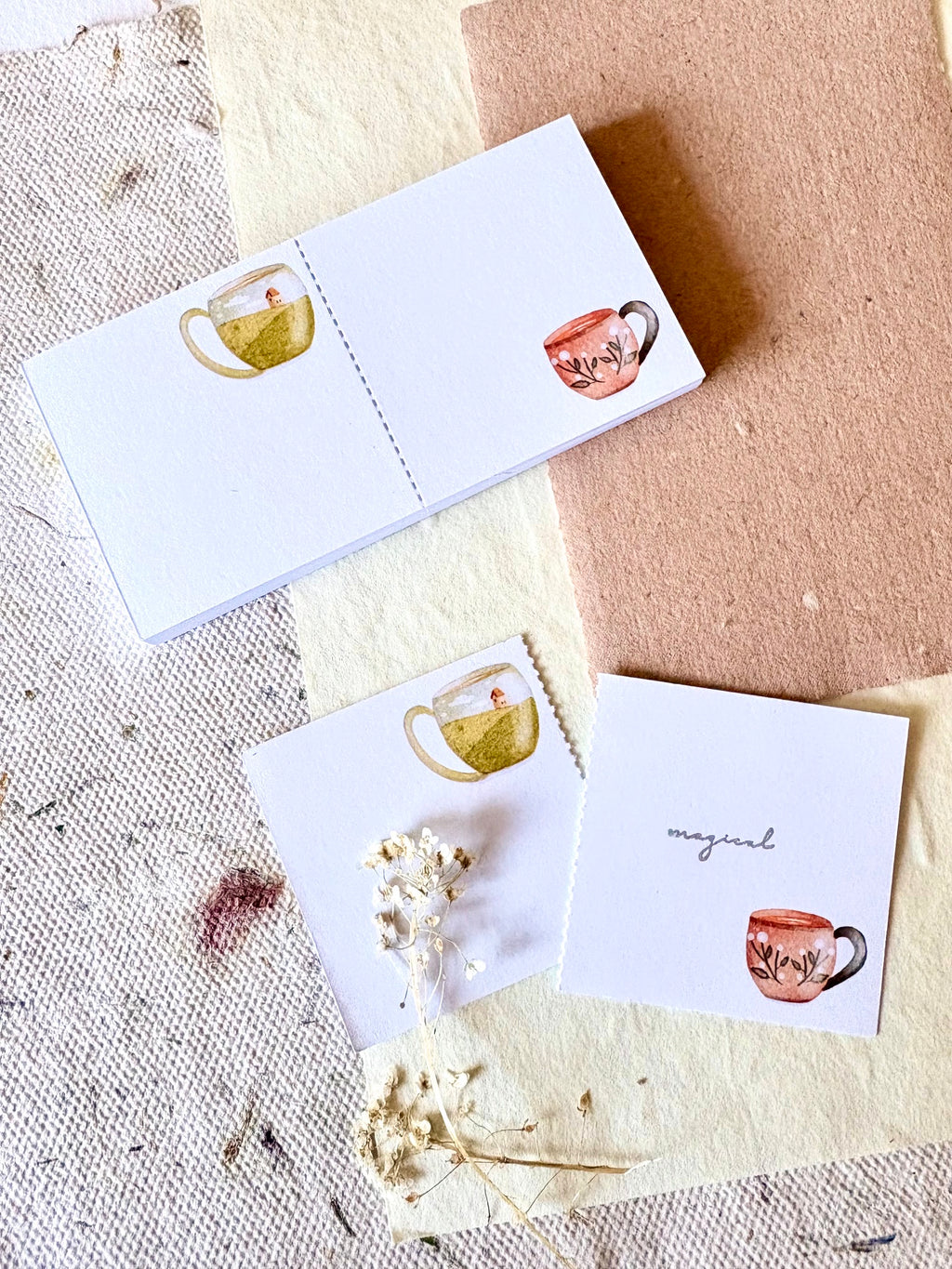 Notepad - Tea cups