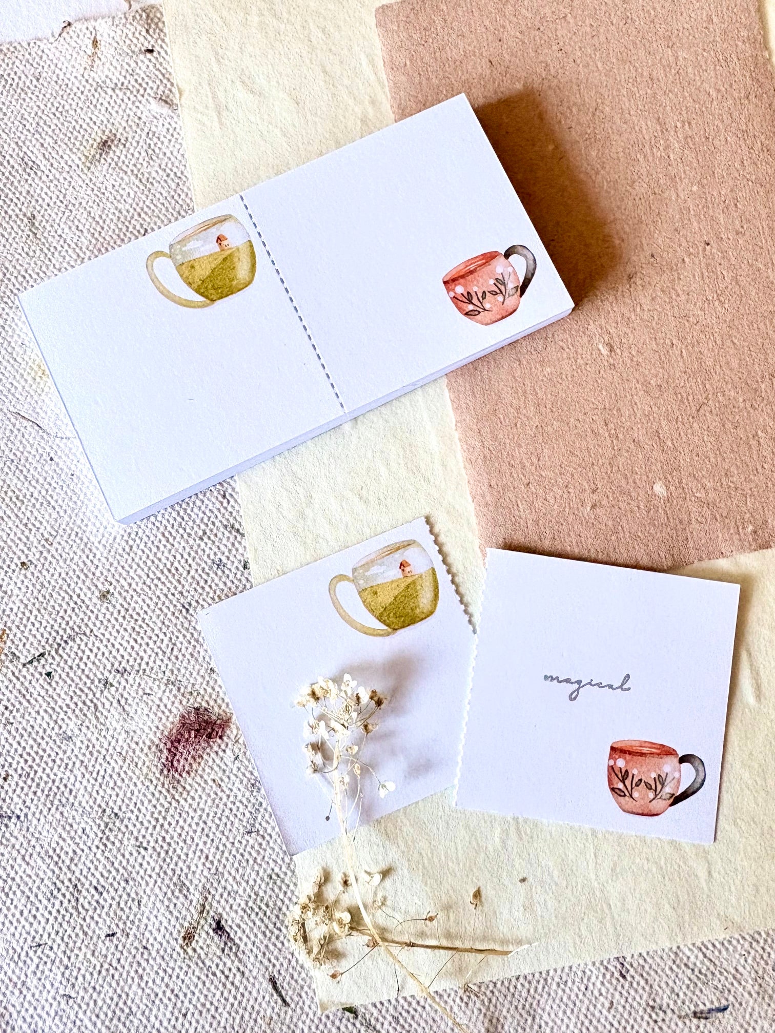 Notepad - Tea cups