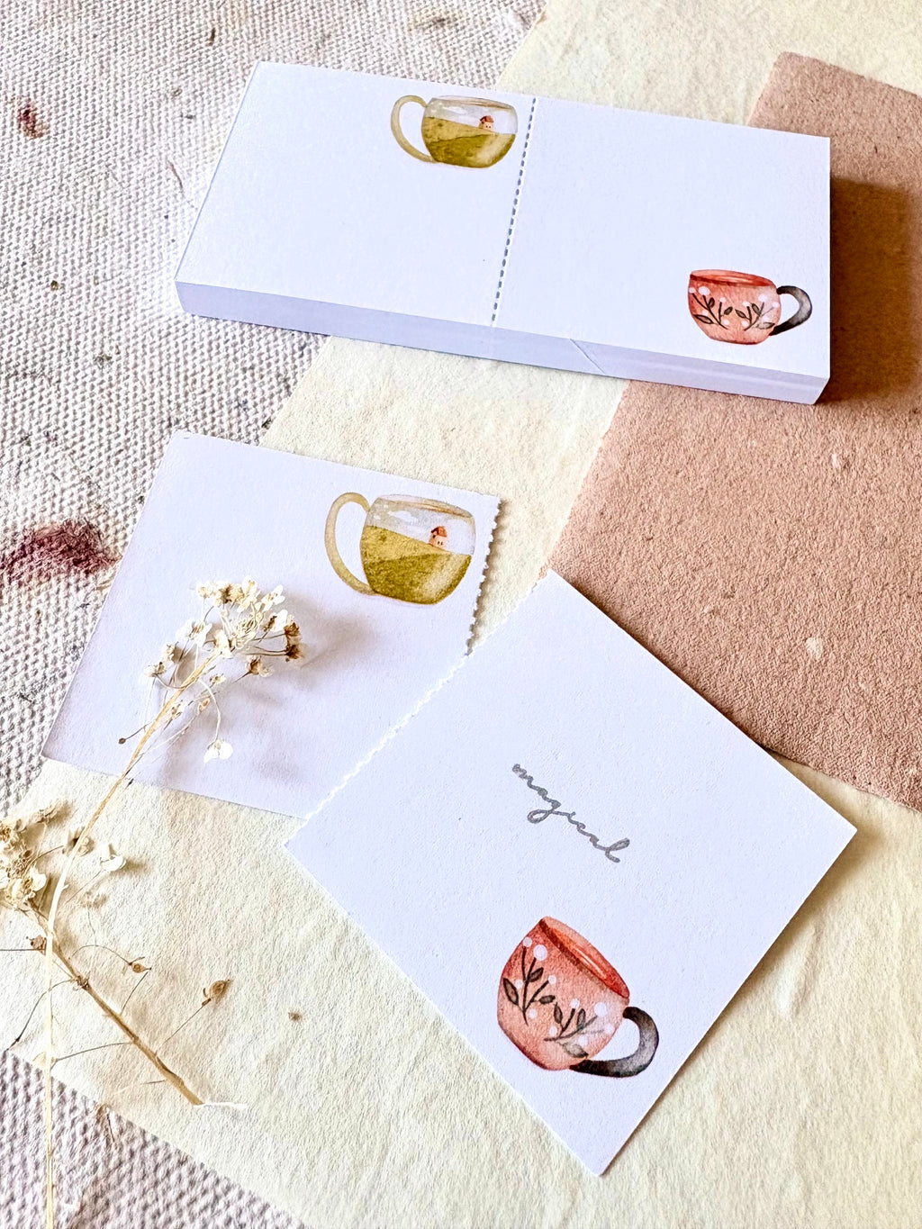 Notepad - Tea cups