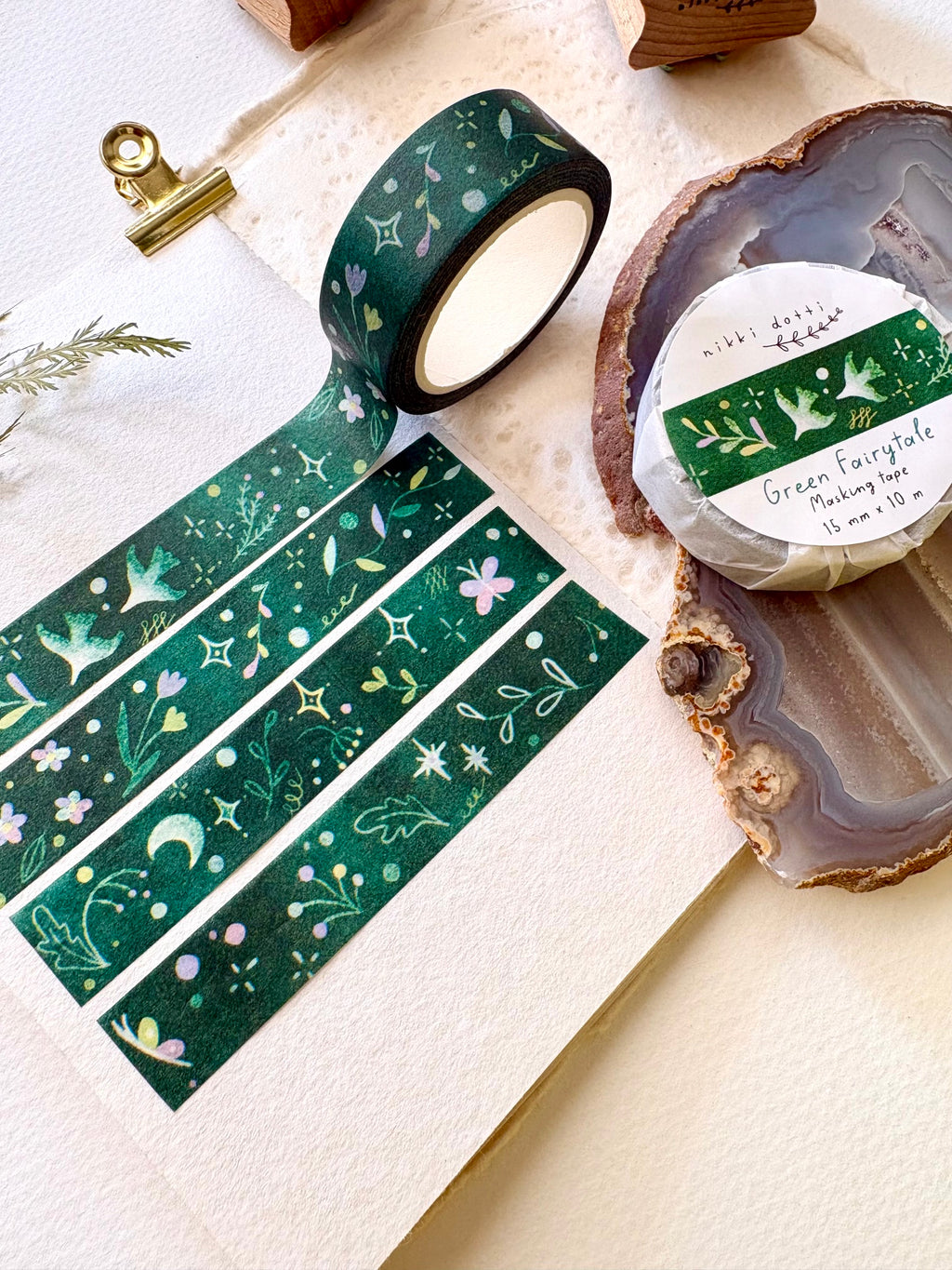 Washi tape - Green fairytale