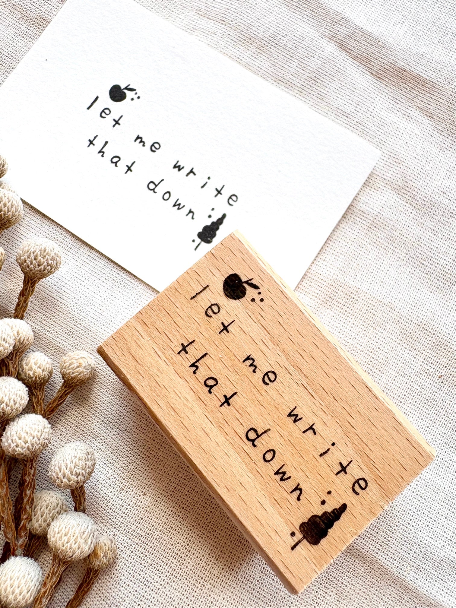 Stempel - Let me write that down