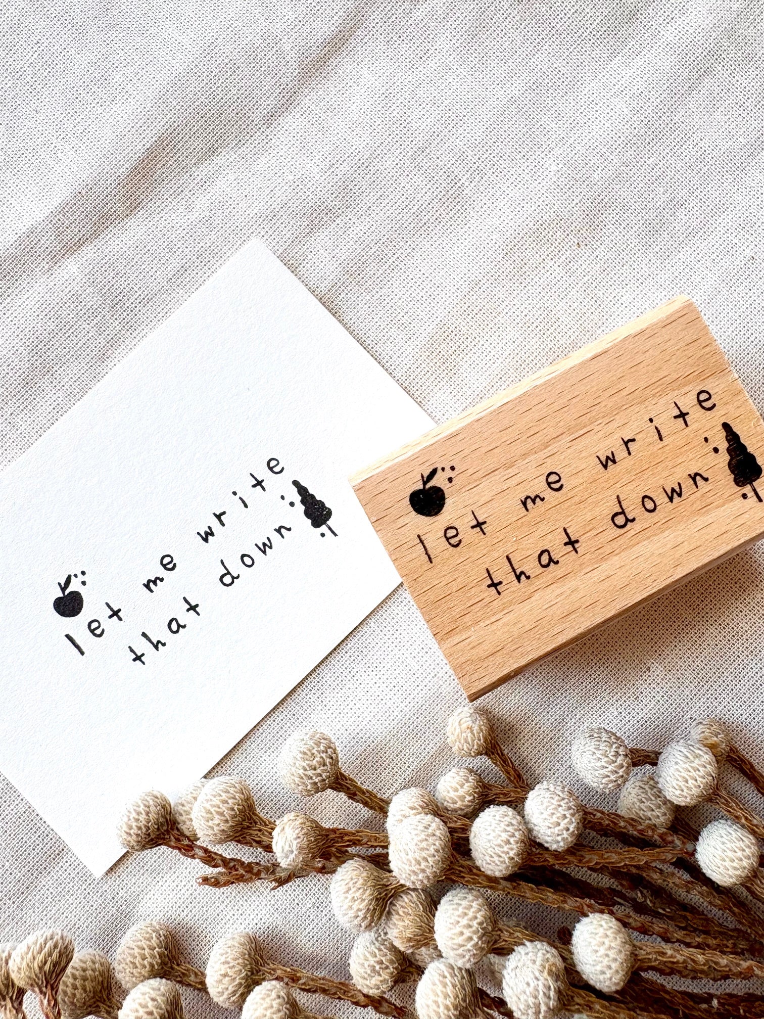 Stempel - Let me write that down