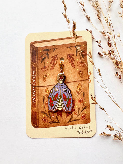 Enamel charm - Moth