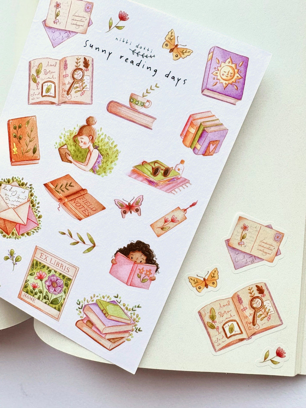 Sticker sheet - Sunny reading days