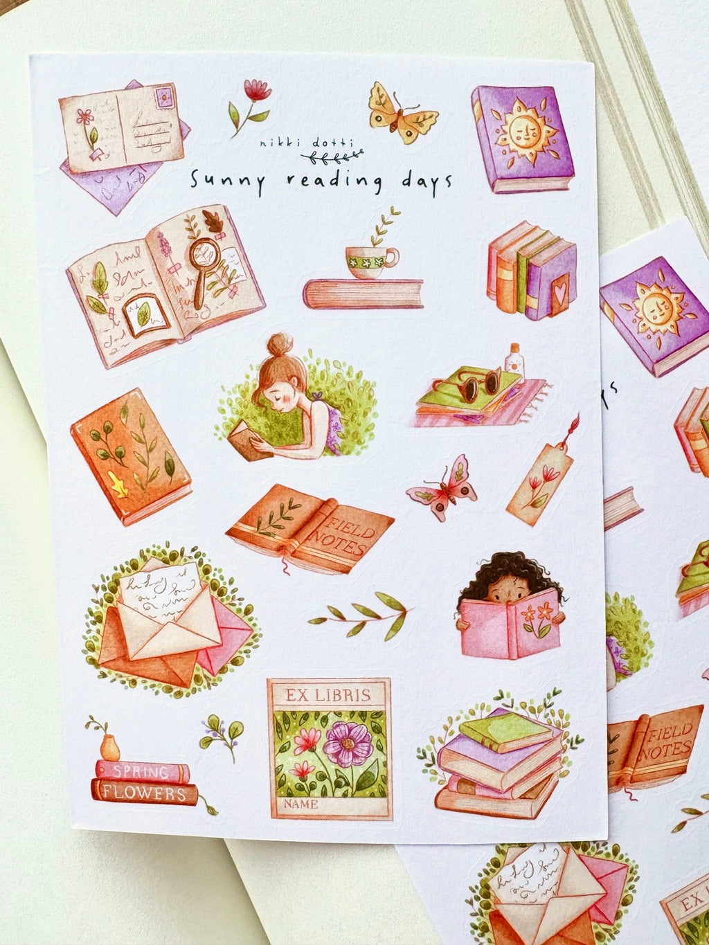 Sticker sheet - Sunny reading days