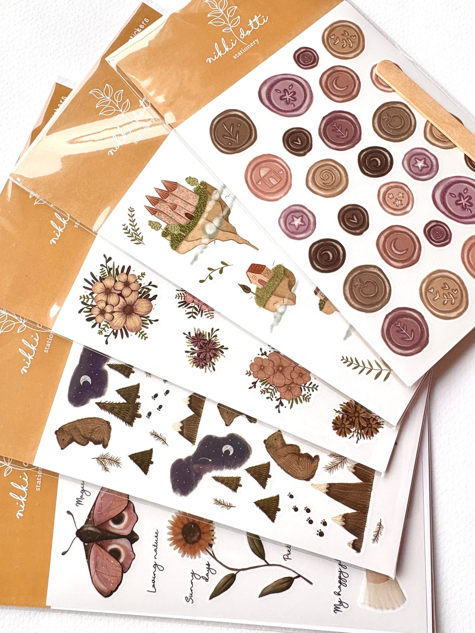 Rub on stickers - Set van 5