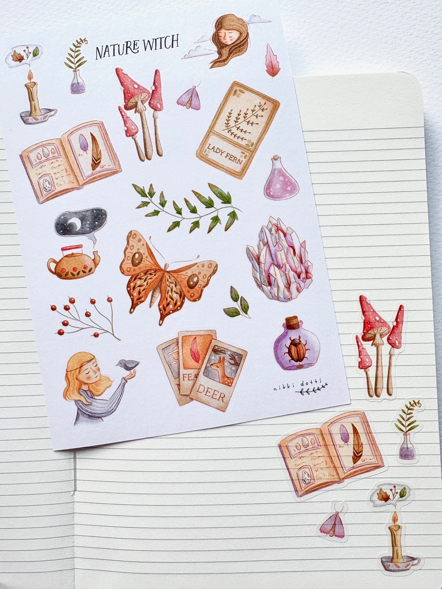 Stickervel - Nature witch