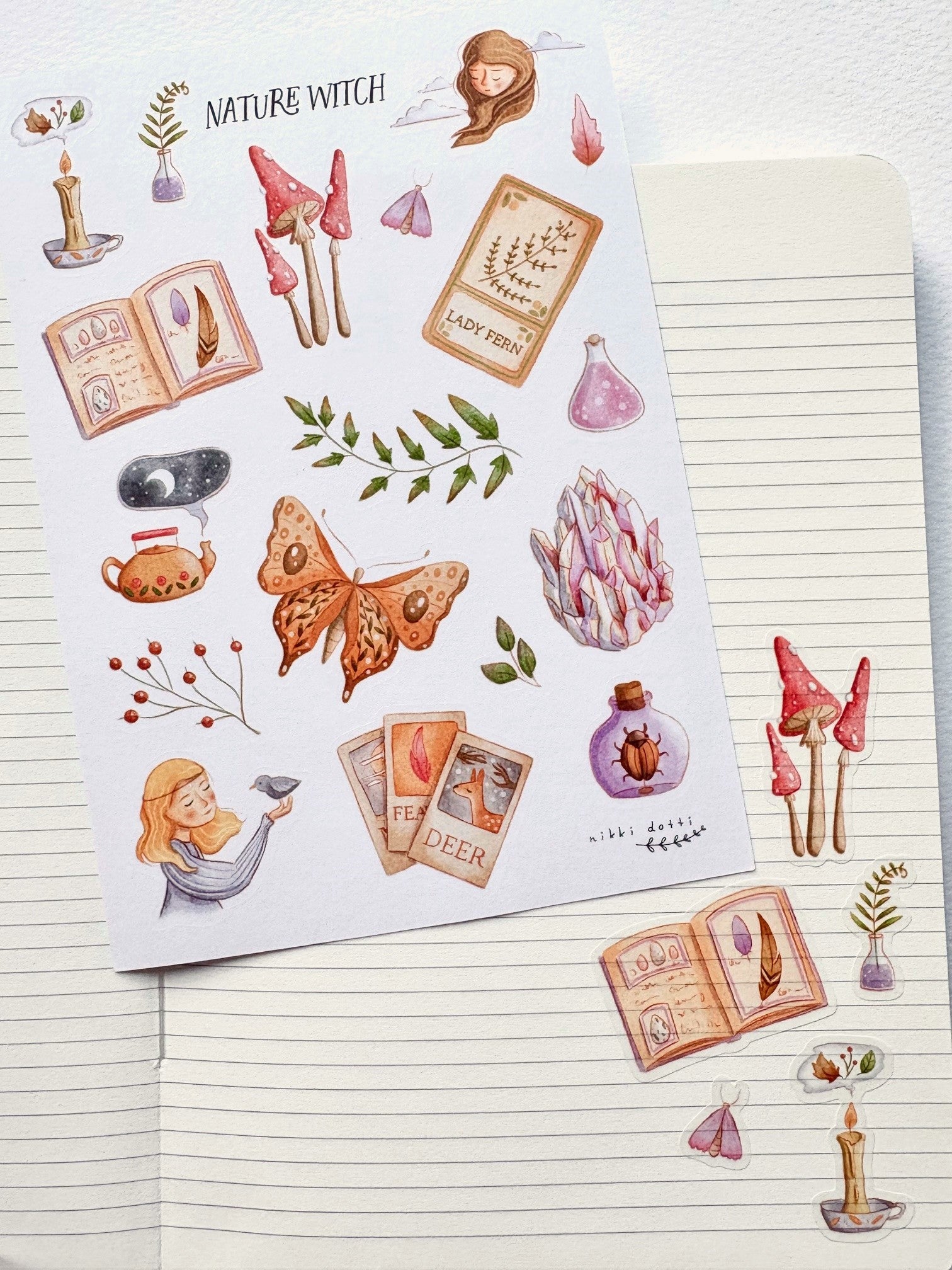 Stickervel - Nature witch