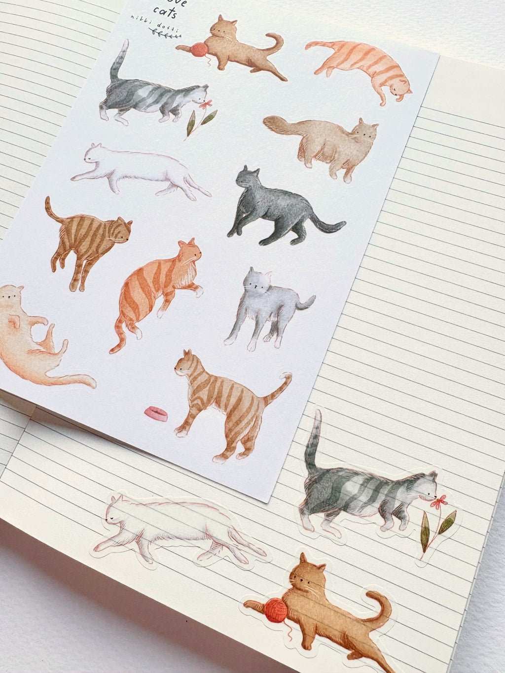 Stickervel - I love cats