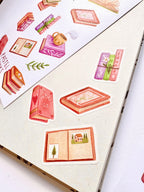 Stickervel - Pastel books