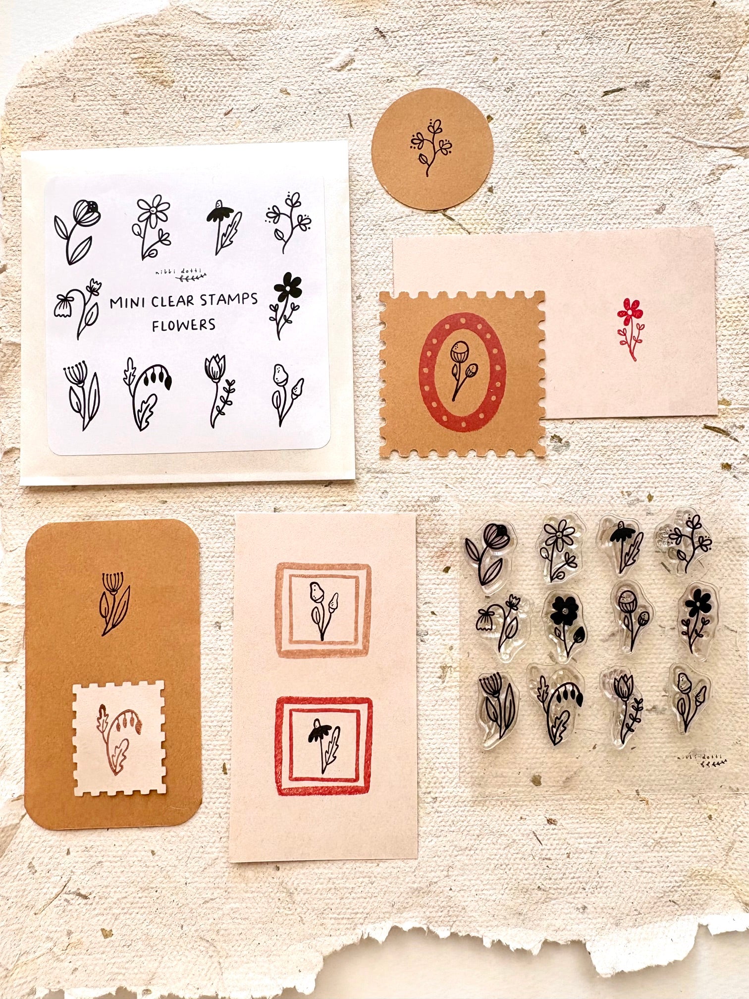 Mini clear stamps - Flowers