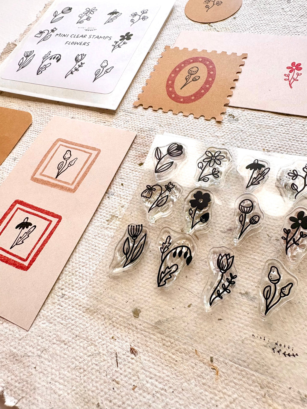 Mini clear stamps - Flowers