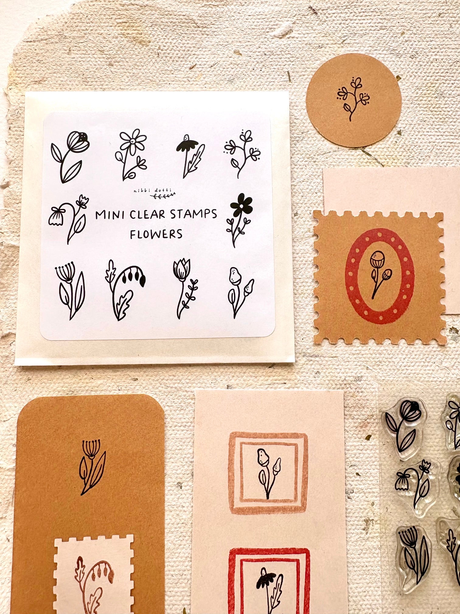 Mini clear stamps - Flowers