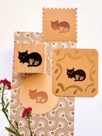Stamp - Twin cats