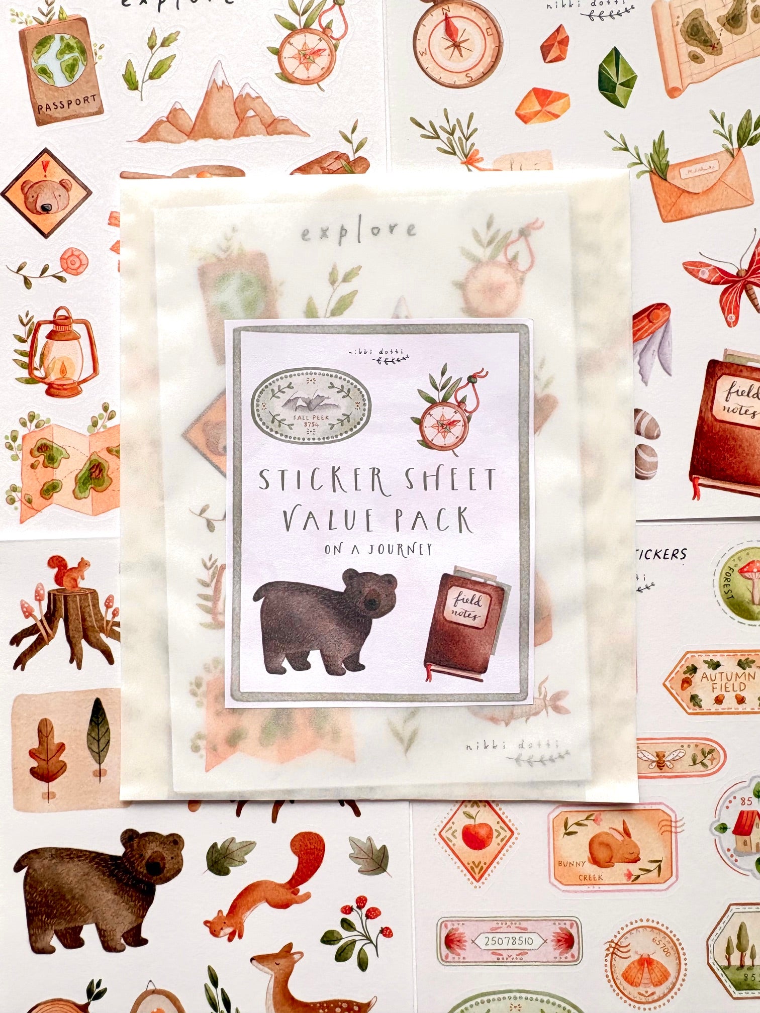 Sticker sheet value pack - On a journey