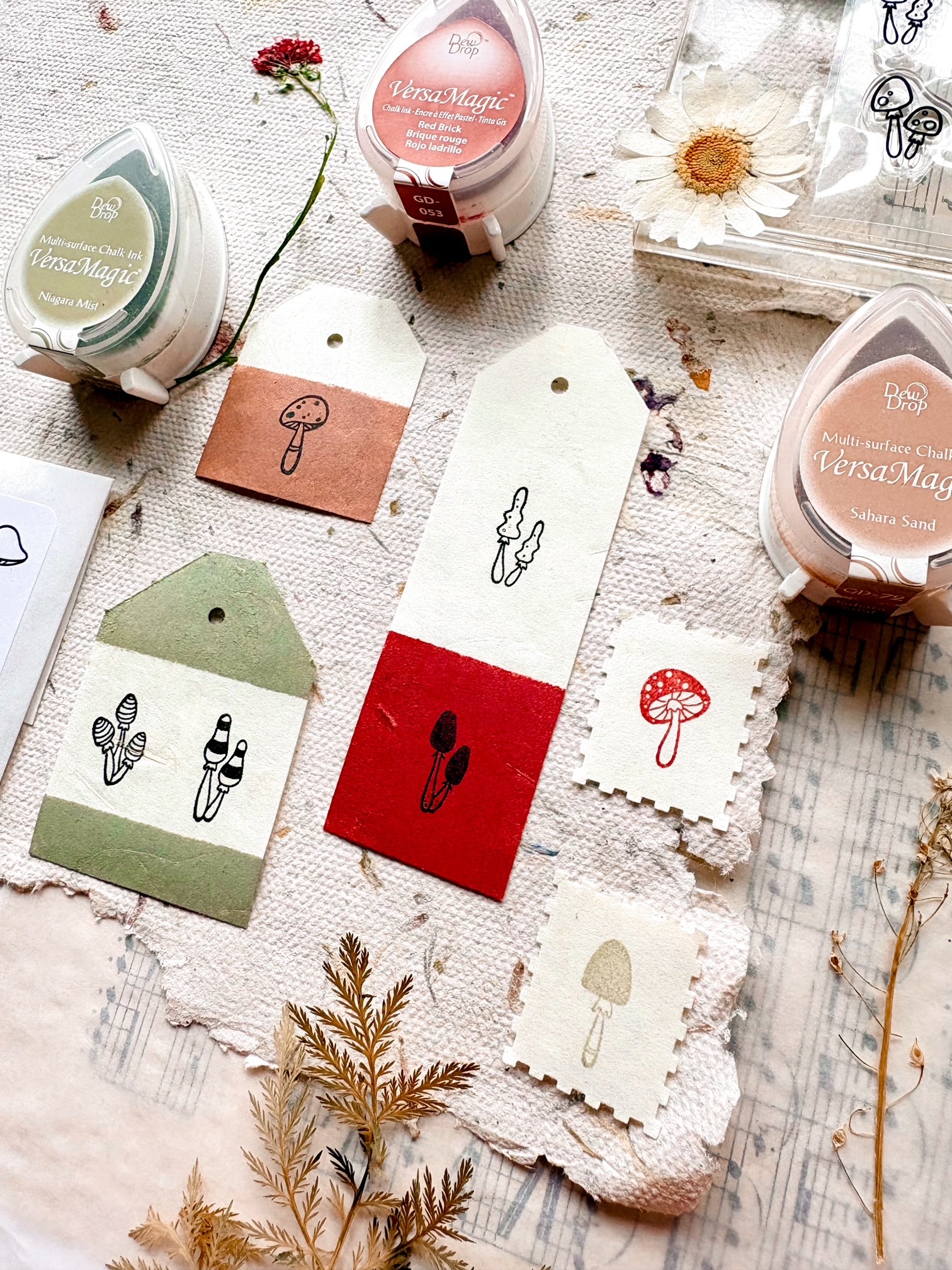 Mini clear stamps - Mushrooms
