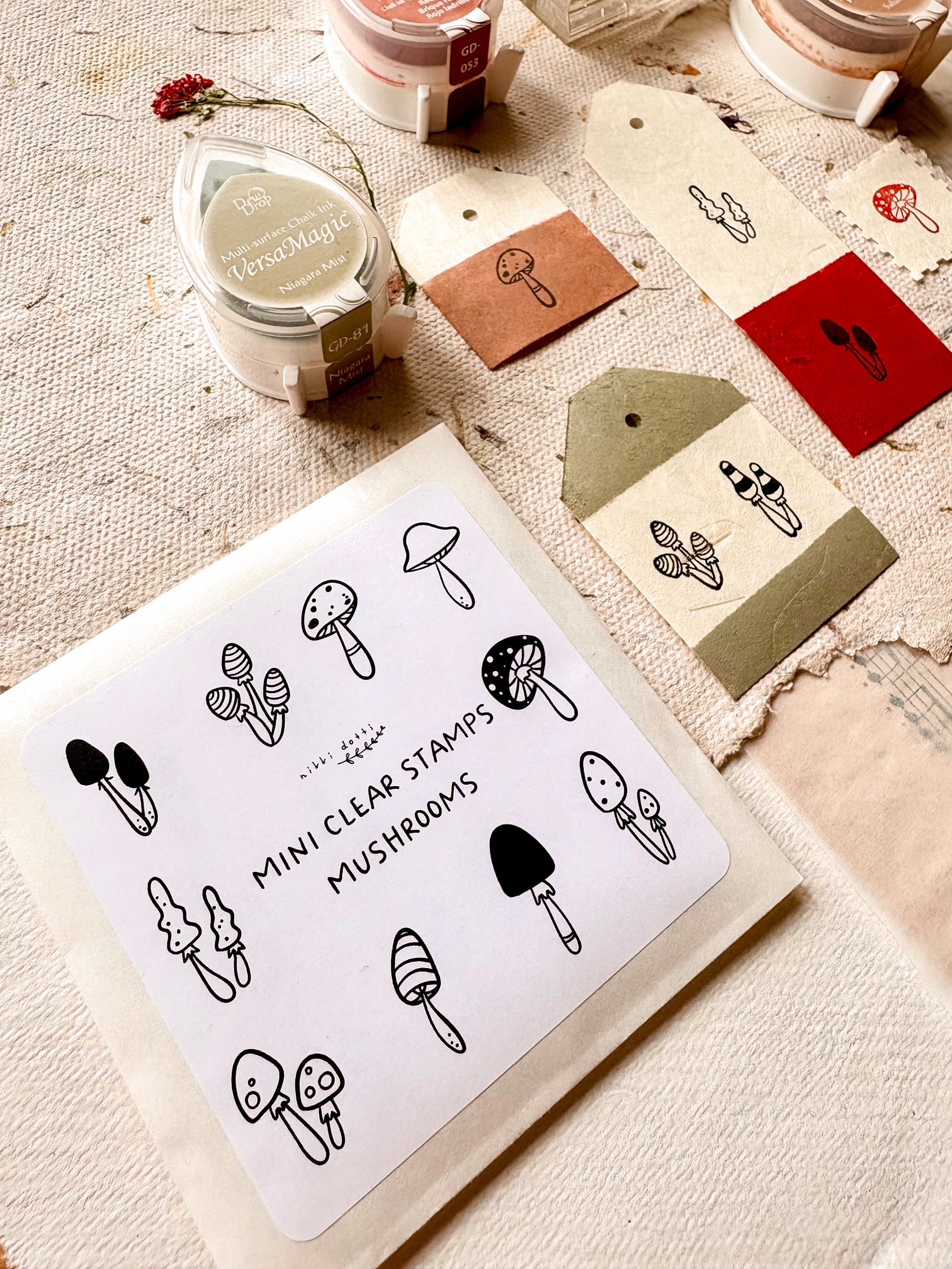 Mini clear stamps - Mushrooms