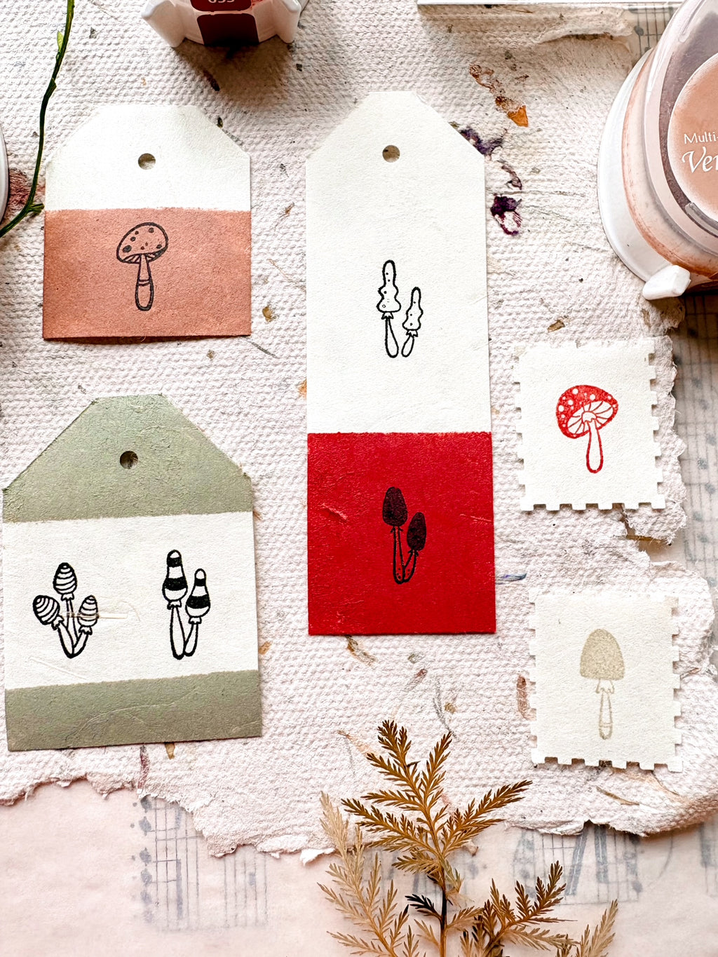 Mini clear stamps - Mushrooms