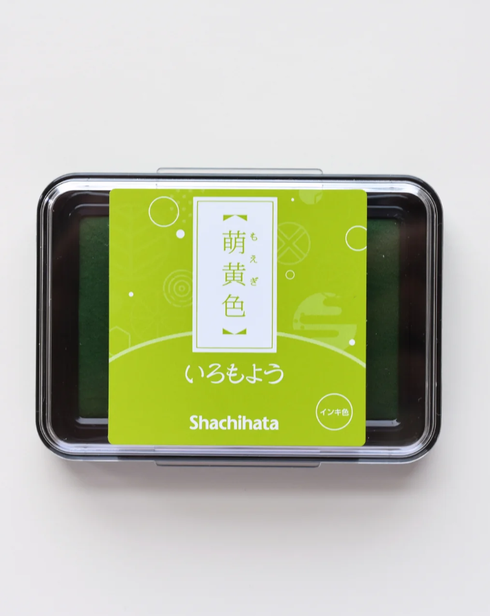Ink pad Shachihata Iromoyo - Moegi Iro - Yellow green