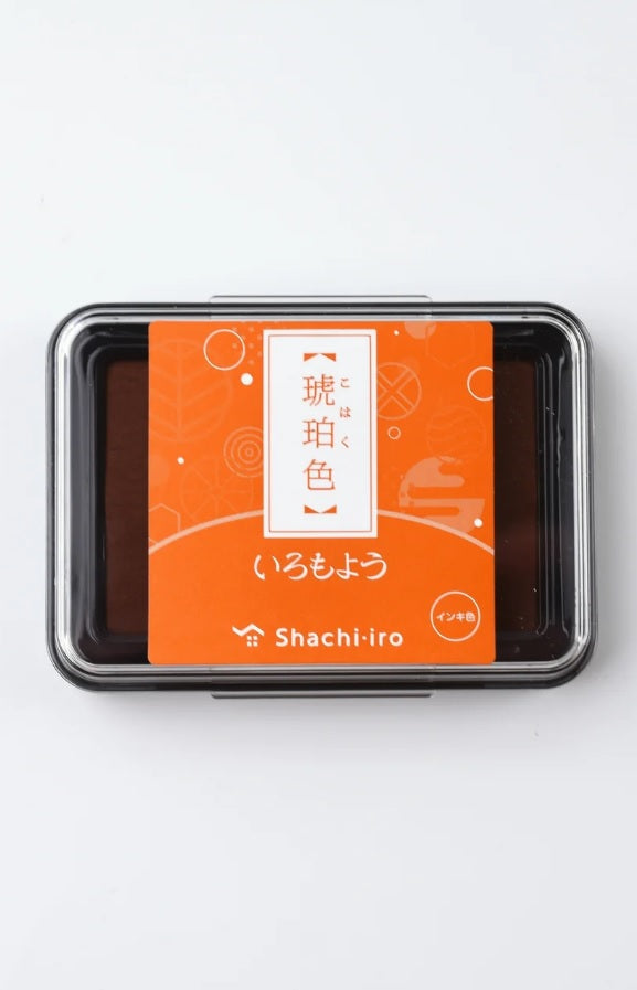 Ink pad Shachihata Iromoyo - Mikan iro - Tangerine yellow