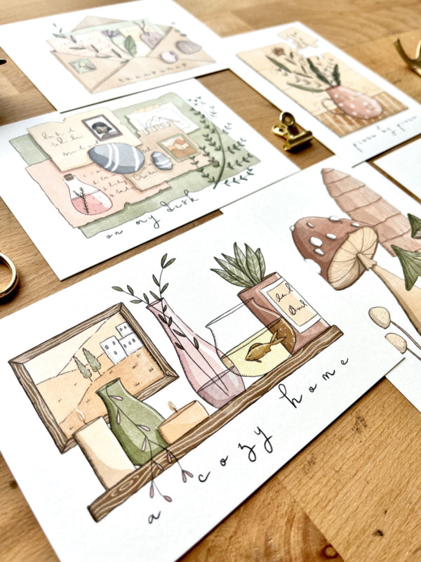 Art prints set - At home