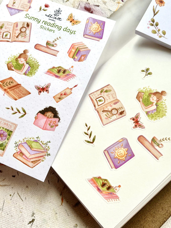 Stickervel - Sunny reading days