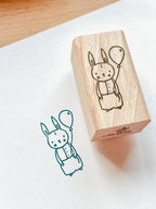 Stamp - Bunny with balloon