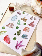 Sticker sheet - Gems Gold foil