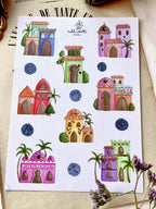 Stickervel - Mystic houses Gold foil
